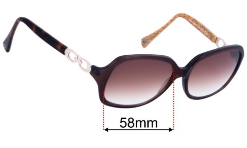Coach HC8019 Beatrice Replacement Lenses 58mm wide 