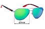 Sunglass Fix Replacement Lenses for Prada SPS52Y  - 61mm Wide 