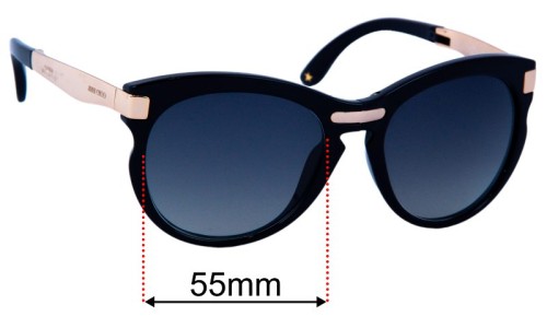 Jimmy Choo Lana/S Replacement Lenses 55mm wide 