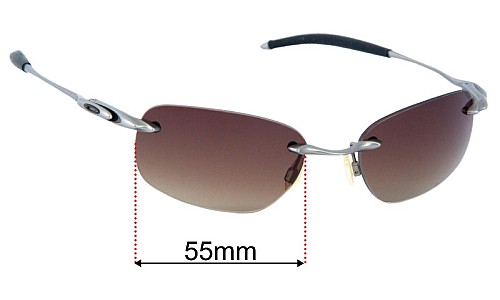 Sunglass Fix Lentes de Repuesto para Oakley Why 8.1 - 55mm Wide Oakley Why 8.1 Lentes de Repuesto 55mm wide