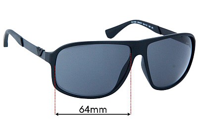 Emporio Armani EA4029 Replacement Lenses 64mm wide 