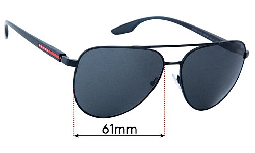 Prada SPS52W Replacement Lenses 61mm wide 