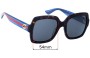 Sunglass Fix Ersatzgläser für Gucci GG0036SN - 54mm Wide 