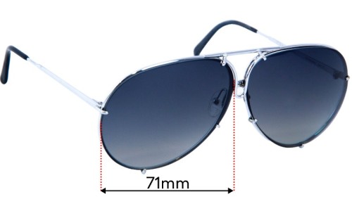 Sunglass Fix Replacement Lenses Porsche 5621 - 71mm Wide 