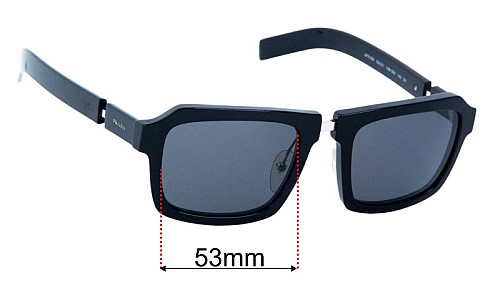 Prada SPR09X Replacement Lenses 53mm wide 