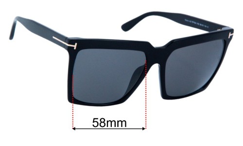 Tom Ford TF764 Sabrina-02 Lentilles de Remplacement 58mm wide 