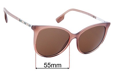 Burberry B 4333 Replacement Lenses 55mm wide 