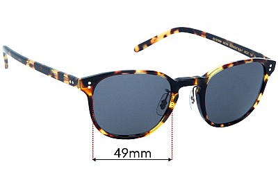 Oliver Peoples OV5219SM Fairmont Sun-F Replacement Lenses 49mm wide 