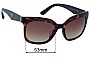Sunglass Fix Replacement Lenses for Prada SPR24Q-F - 53mm Wide 