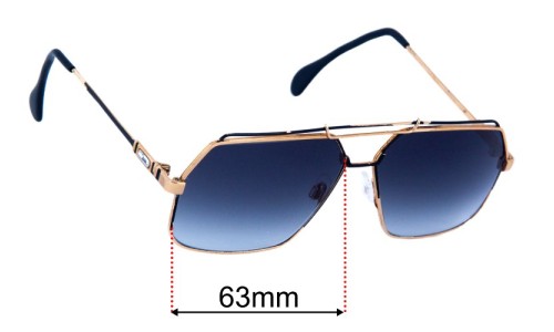 Cazal MOD 734 Replacement Lenses 63mm wide 