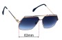 Cazal MOD 734 Replacement Lenses 63mm wide 