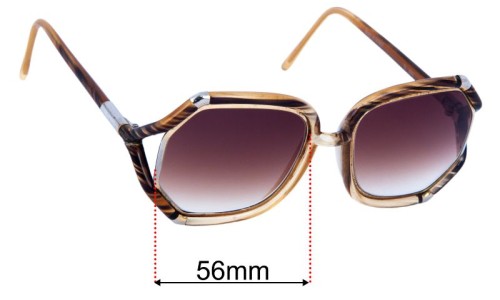 Ted Lapidus TL 1042 Replacement Lenses 56mm wide 