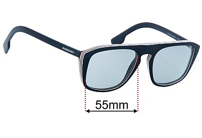 Burberry B 4286 Replacement Lenses 55mm wide 