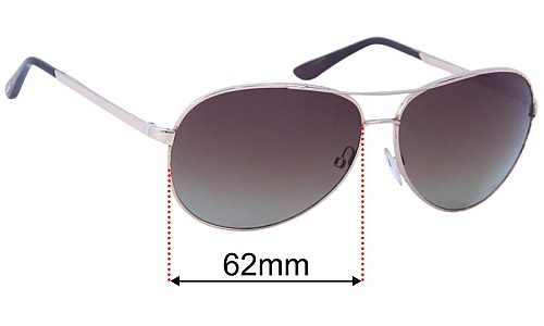 Sunglass Fix Replacement Lenses for Tom Ford Charles TF35 - 62mm Wide 