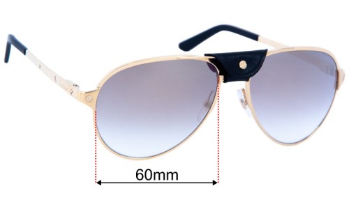 Cartier CT0034S Lentilles de Remplacement 60mm wide 