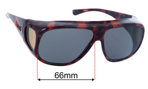 Sunglass Fix Lentilles de Remplacement pour Fitovers Navigator - 66mm Wide Fitovers Navigator Lentilles de Remplacement 66mm wide
