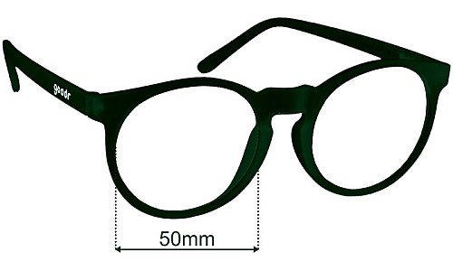 Goodr I Have These On Vinyl Too Replacement Lenses 50mm wide 