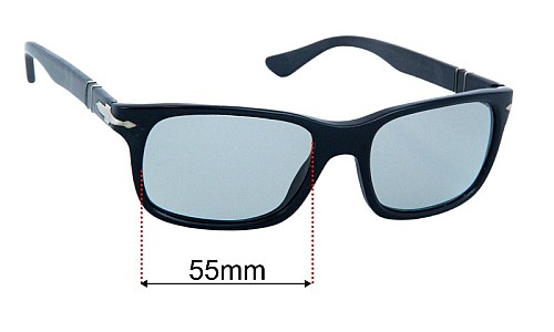 Persol 3048-S Replacement Lenses 55mm wide 