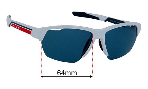 Prada SPS03Y Replacement Lenses 64mm wide 