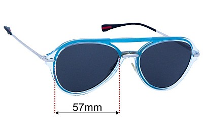 Prada SPS04T Replacement Lenses 57mm wide 