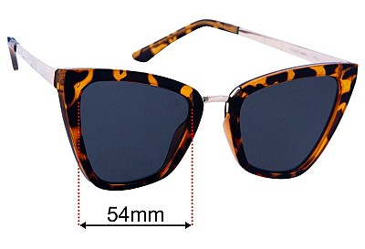 Quay Reina Mini Replacement Lenses 54mm wide 