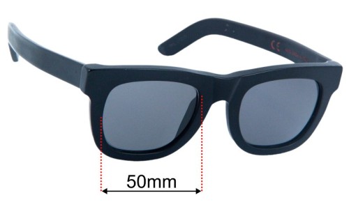 Retro Super Future Ciccio Replacement Lenses 50mm wide 