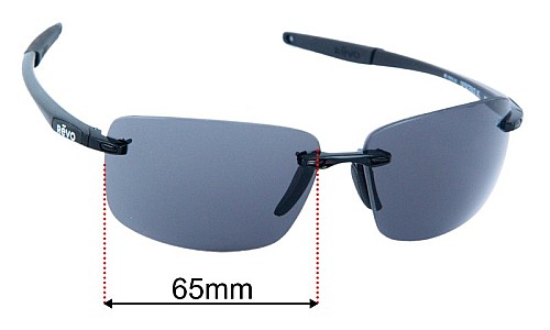 Replacement Lenses for Revo RE1070 Descend XL 65mm Sunglasses Replacement Lenses Revo RE1070 Descend XL 65mm Wide