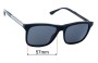  Sunglass Fix Ersatzgläser für Gucci GG0381SN - 57mm Wide 