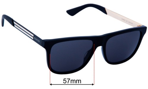 Gucci GG0687S Replacement Lenses 57mm wide 