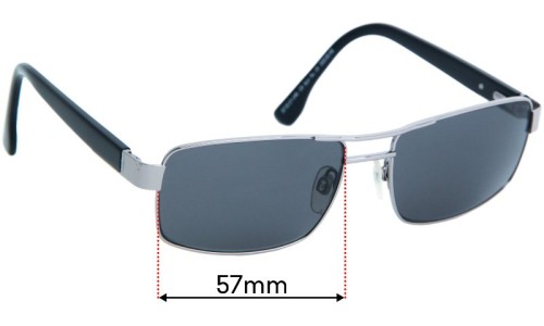 Sunglass Fix Replacement Lenses for Country Road CR Sun Rx 19 - 57mm Wide 
