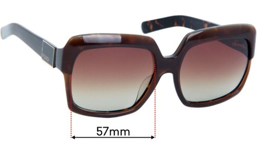 Sunglass Fix Lentilles de Remplacement pour Fendi FS 5148 - 57mm Wide 