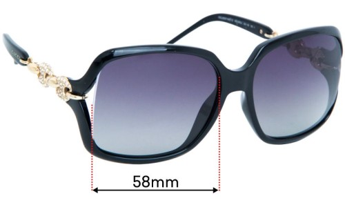 Sunglass Fix Replacement Lenses for Gucci GG3597/N/F/S - 58mm Wide 