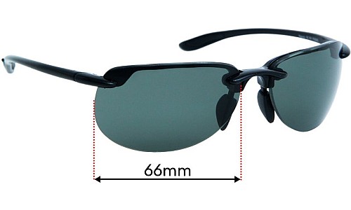 Sunglass Fix Ersatzgläser für Maui Jim MJ414 Hapuna - 66mm Wide 