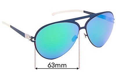 Mykita and Bernhard Willhelm Sepp Replacement Lenses 63mm wide 