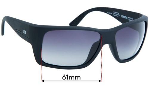 Sunglass Fix Replacement Lenses for Otis Coastin - 61mm Wide 