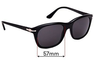 Persol 3101-S Replacement Lenses 57mm wide 