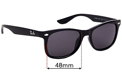 Ray-Ban Junior New Wayfarer RJ9052-S Ersatzlinsen 48mm wide 