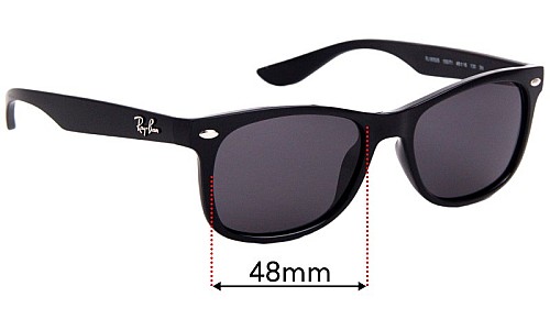 Sunglass Fix Lentes de Repuesto para Ray-Ban Junior New Wayfarer RJ9052-S - 48mm Wide 