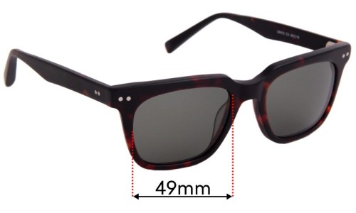 Sunglass Fix Replacement Lenses for Spencer Wilson Onyx - 49mm Wide 