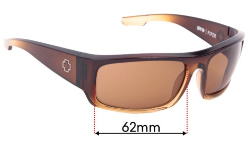 Sunglass Fix Replacement Lenses for Spy Optic Piper - 62mm Wide 