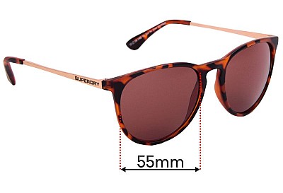 Superdry Sun Rx Ellen Lentilles de Remplacement 55mm wide 
