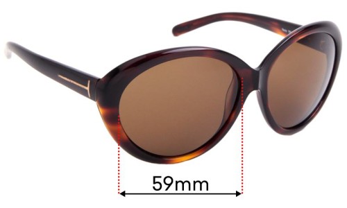 Sunglass Fix Replacement Lenses for Tom Ford Rania TF169 - 59mm Wide Sunglass Fix Replacement Lenses for Tom Ford Rania TF169 - 59mm Wide
