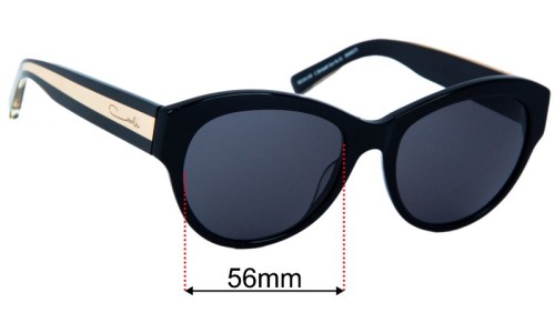 Sunglass Fix Replacement Lenses for Carla C Zampatti Sun RX 01- 56mm Wide 