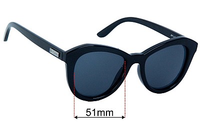 Le Specs Peach Pit Replacement Lenses 51mm wide 