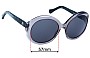 Sunglass Fix Replacement Lenses for Balenciaga BAL 0123/S - 57mm Wide 