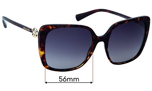 Bvlgari 8225-B Lentes de Repuesto 56mm wide 