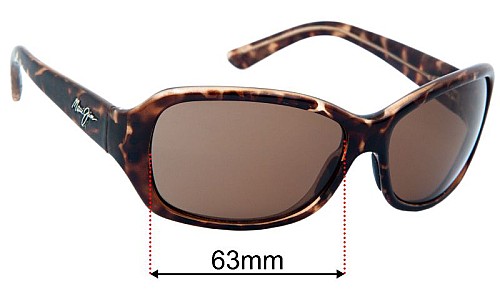 Maui Jim MJ214 Pearl City Ersatzlinsen 63mm wide 