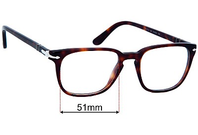 Persol 3117-V Replacement Lenses 51mm wide 