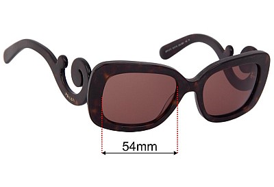 Prada SPR27O & PR27OS Replacement Lenses 54mm wide 