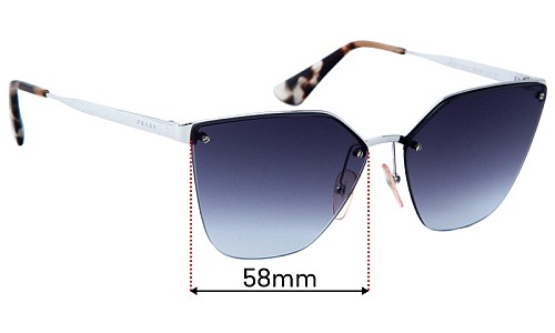 Sunglass Fix Replacement Lenses for Prada SPR68T - 63mm 